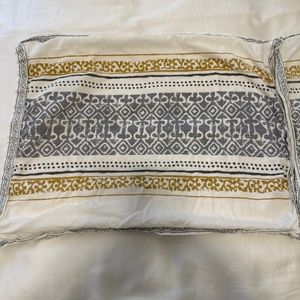 2 Anthropologie Standard Pillow Shams